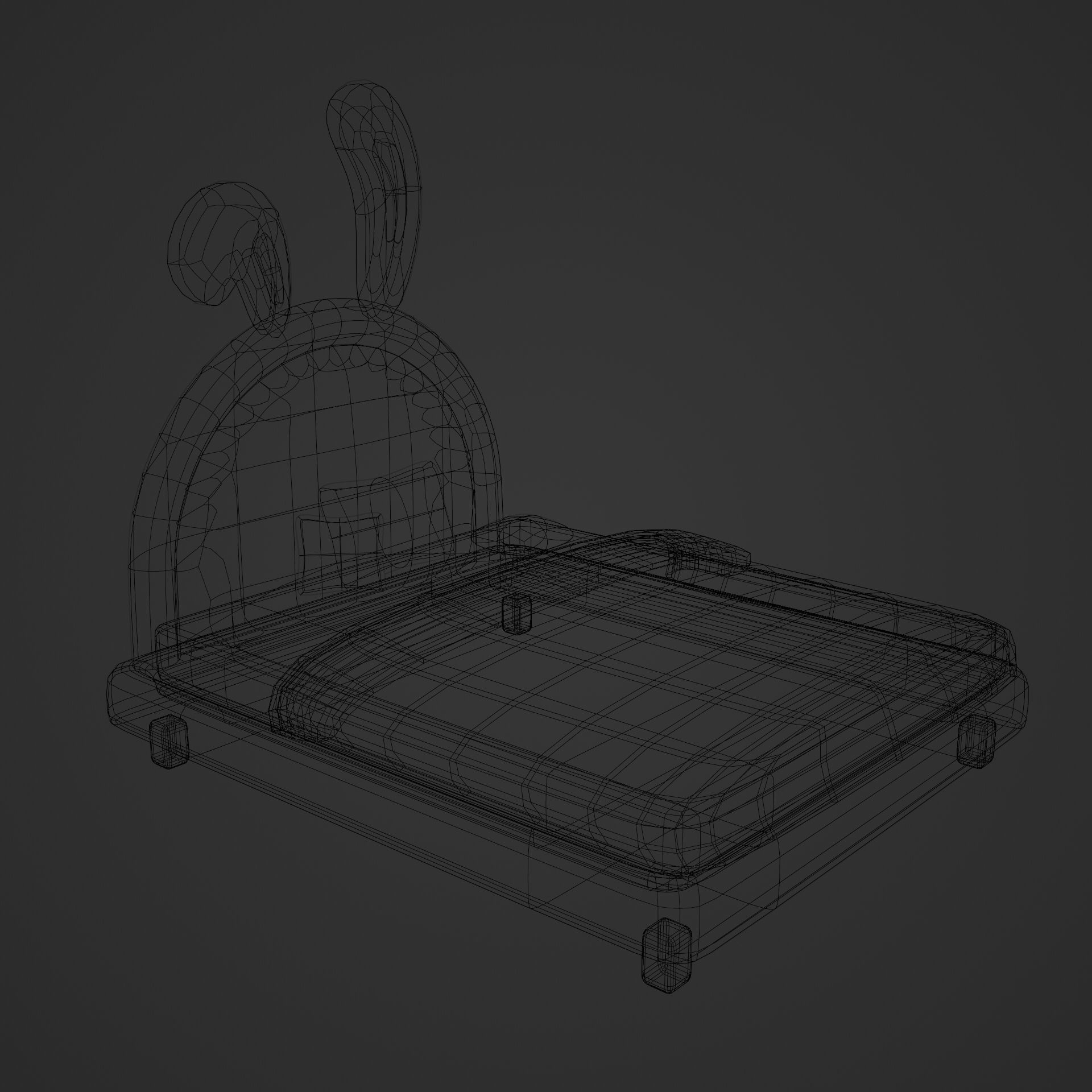 Bunny Bed 3D model_4