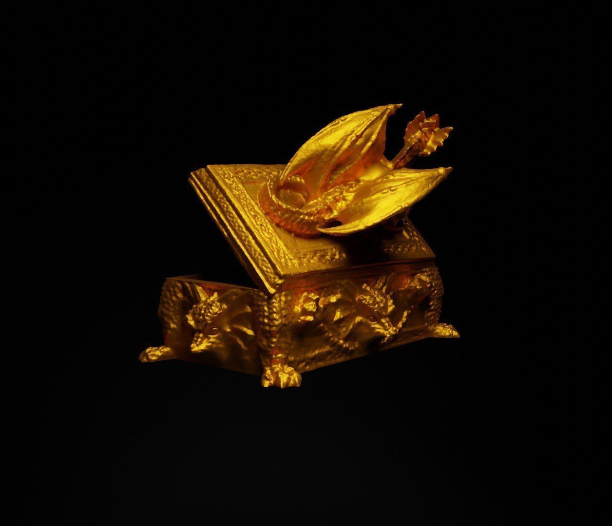 Dragon Dice Box - Dungeons And Dragons Dice Box  3D print model_1