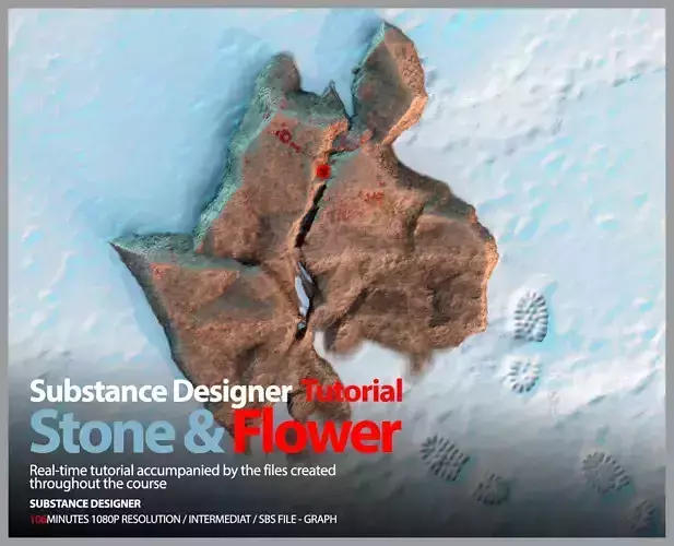 Substance Designer Tutorial - Stone and Flower 3D model