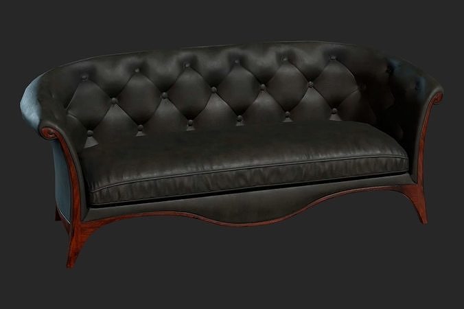 Antique sofa  Low-poly 3D model