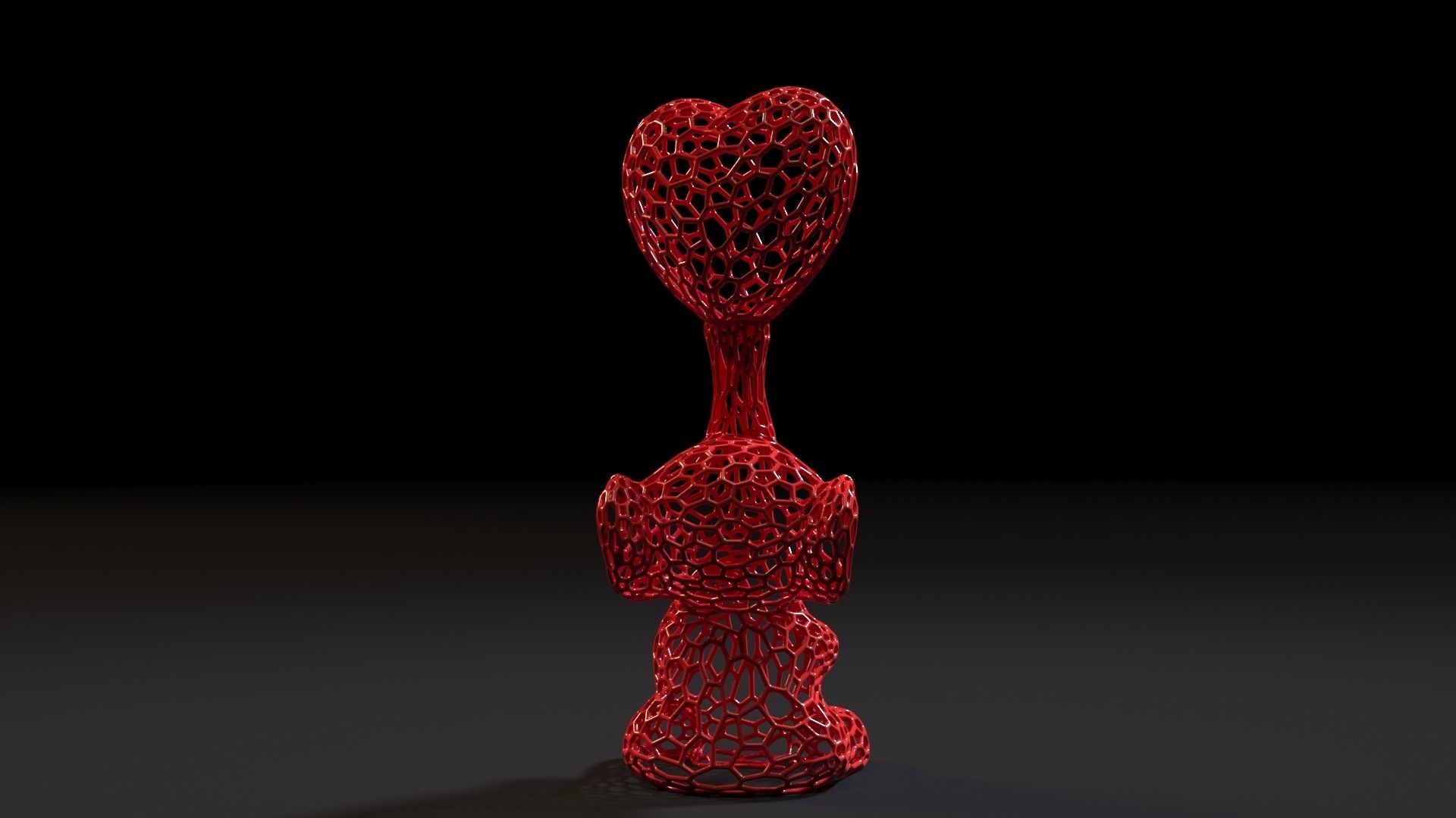 Elephant with a heart 3D print model_4