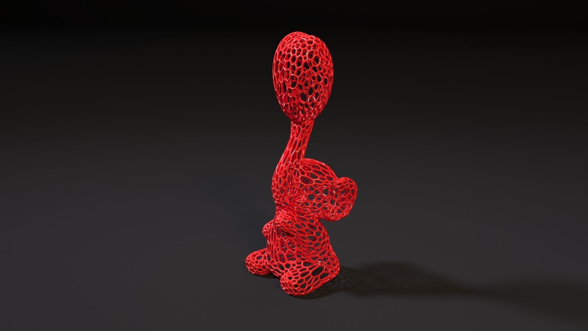 Elephant with a heart 3D print model_1