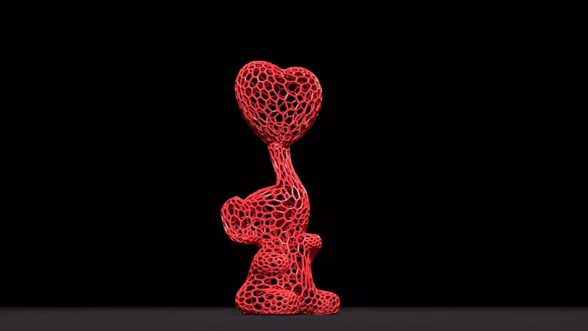 Elephant with a heart 3D print model_0