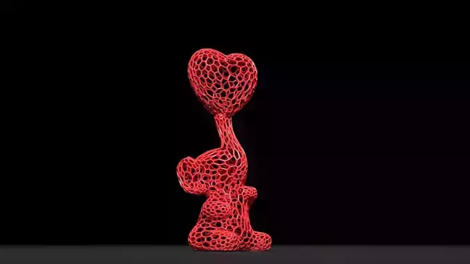 Elephant with a heart 3D print model Elephant with a heart 3D print model