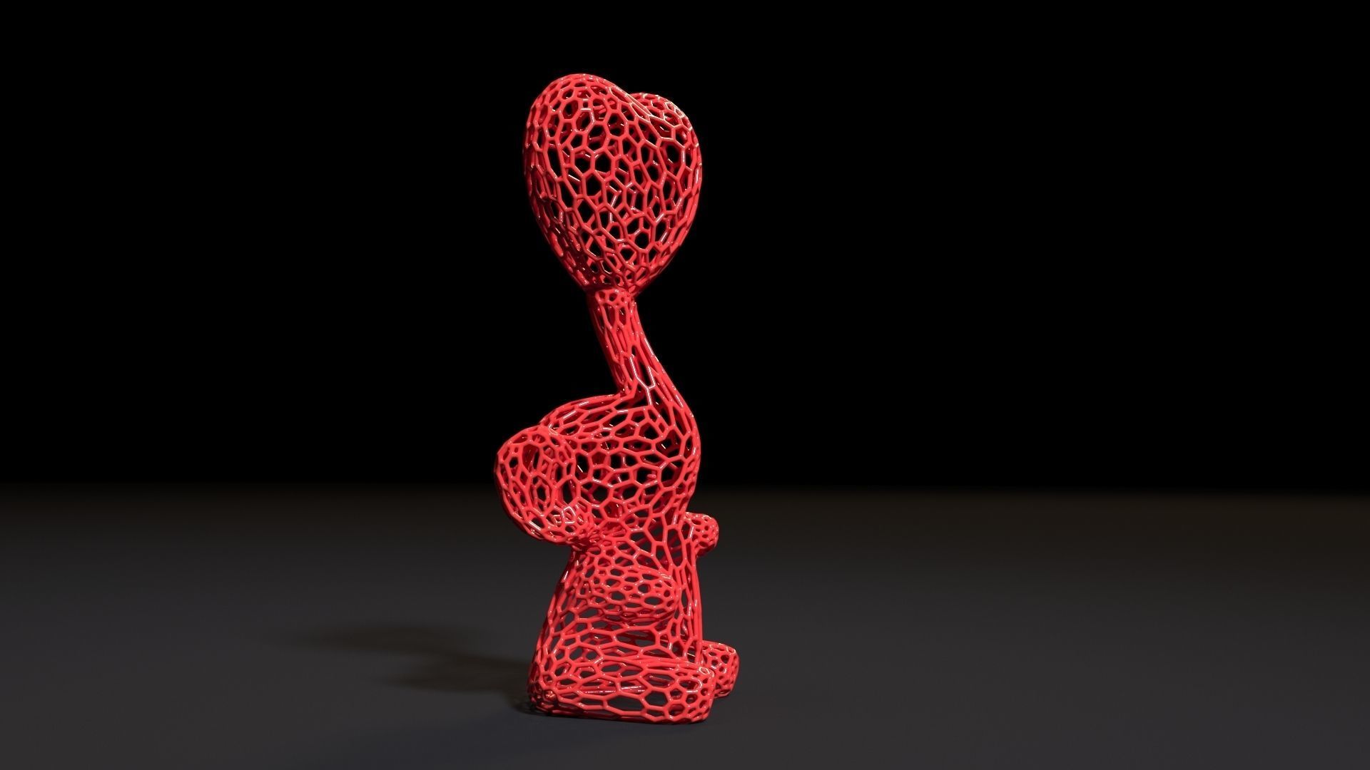 Elephant with a heart 3D print model_6