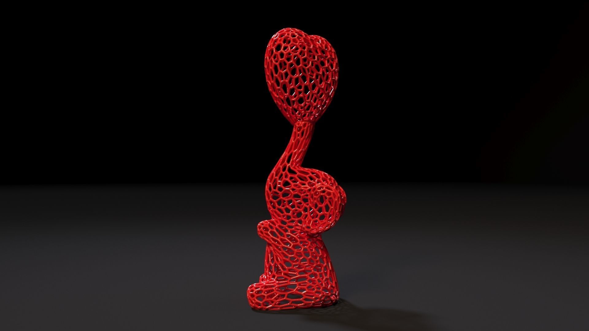 Elephant with a heart 3D print model_2