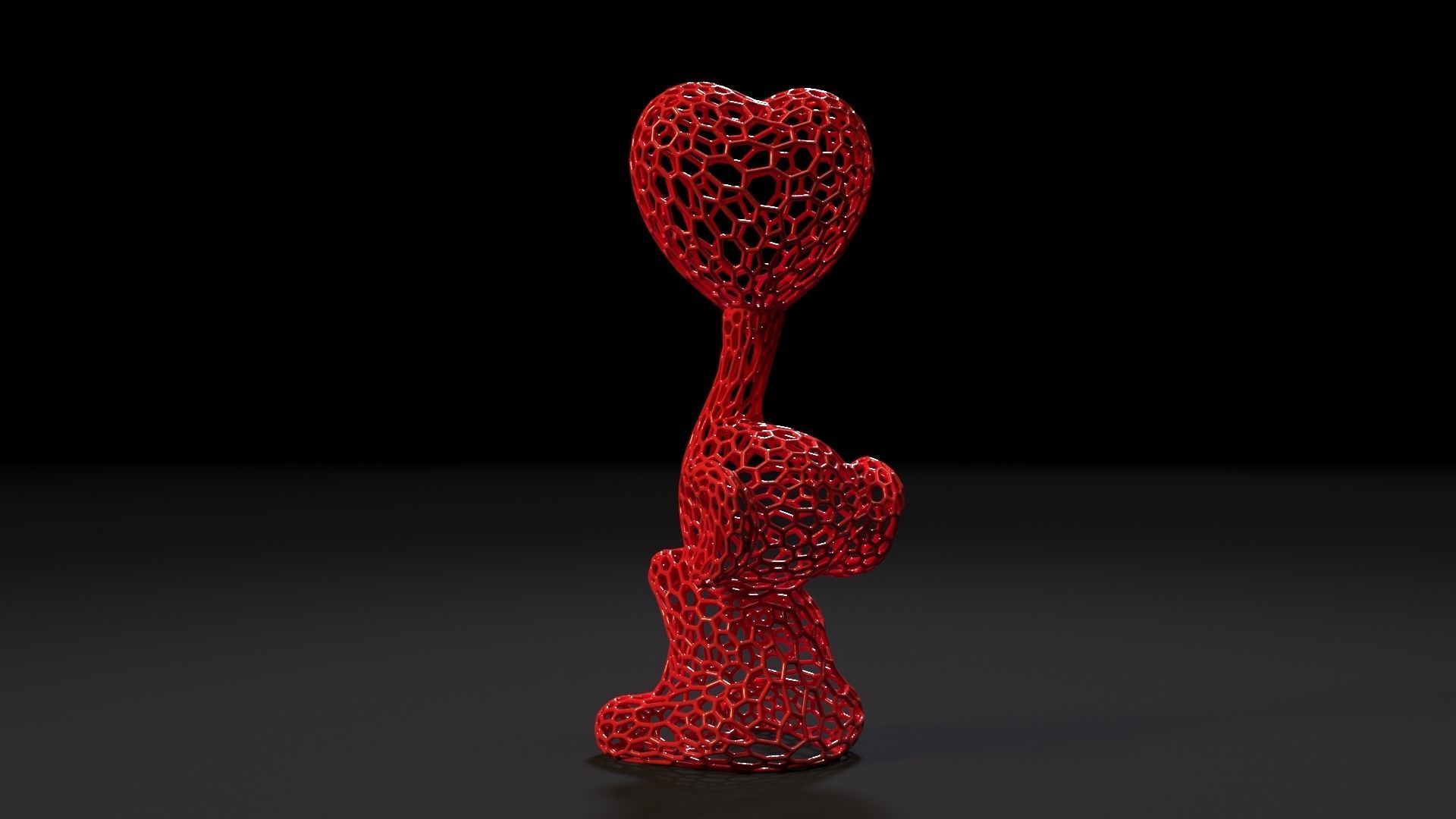 Elephant with a heart 3D print model_3