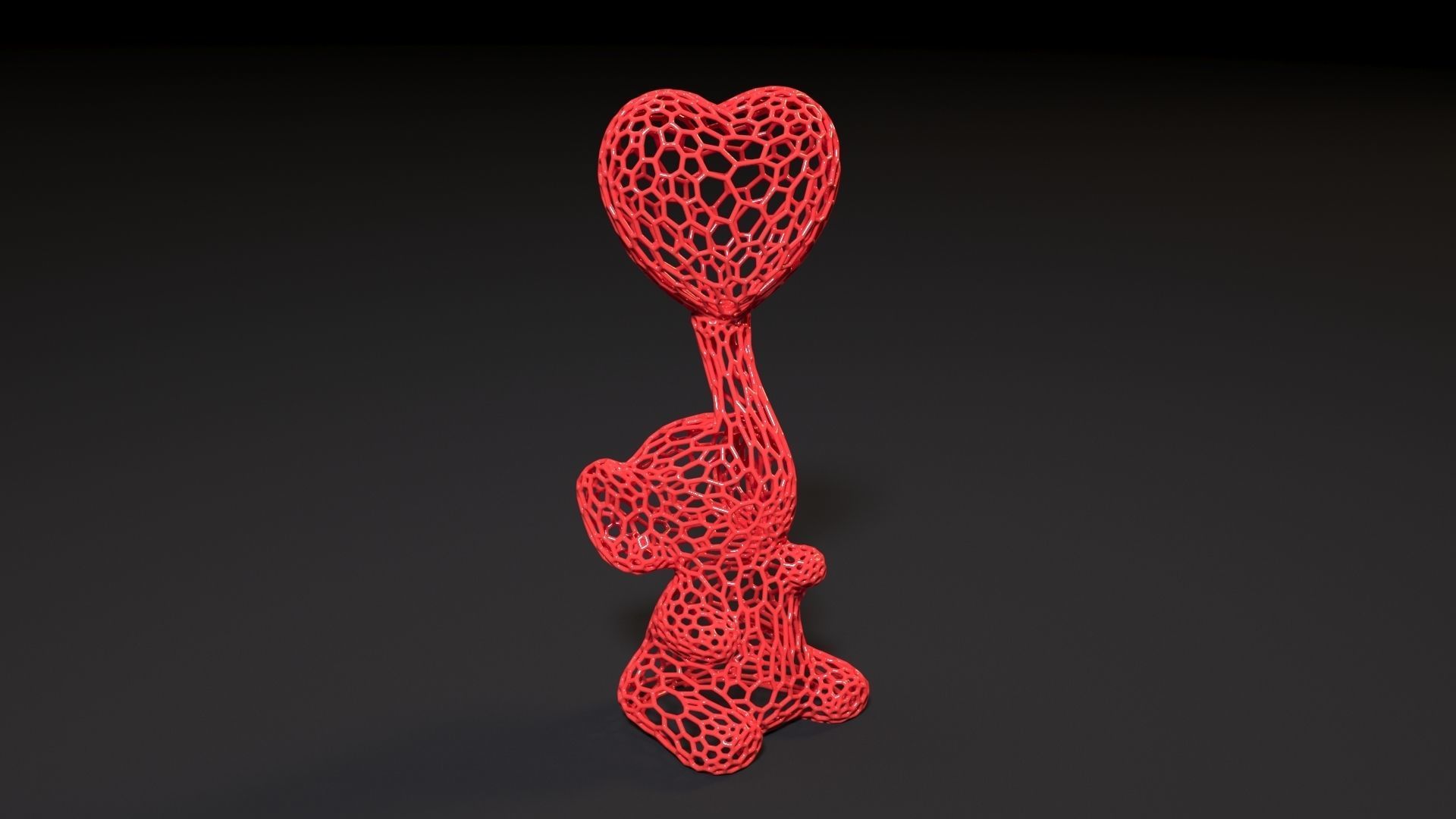 Elephant with a heart 3D print model_7