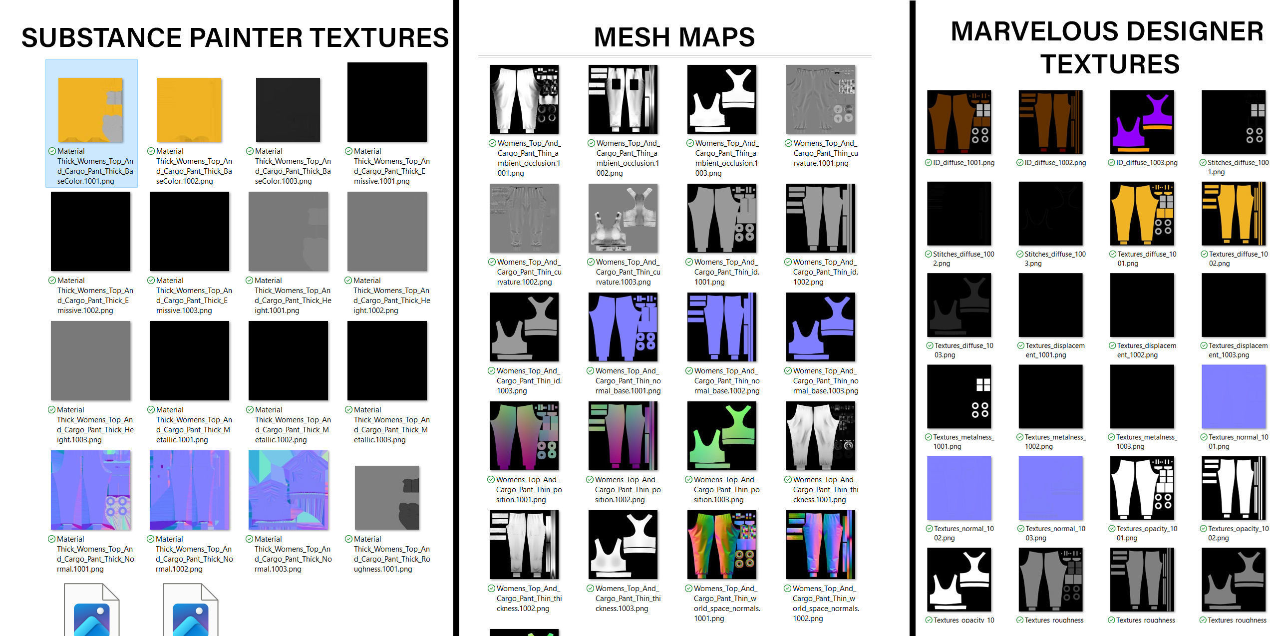 Womens Top And Cargo Pant 3d Model 3D model_2