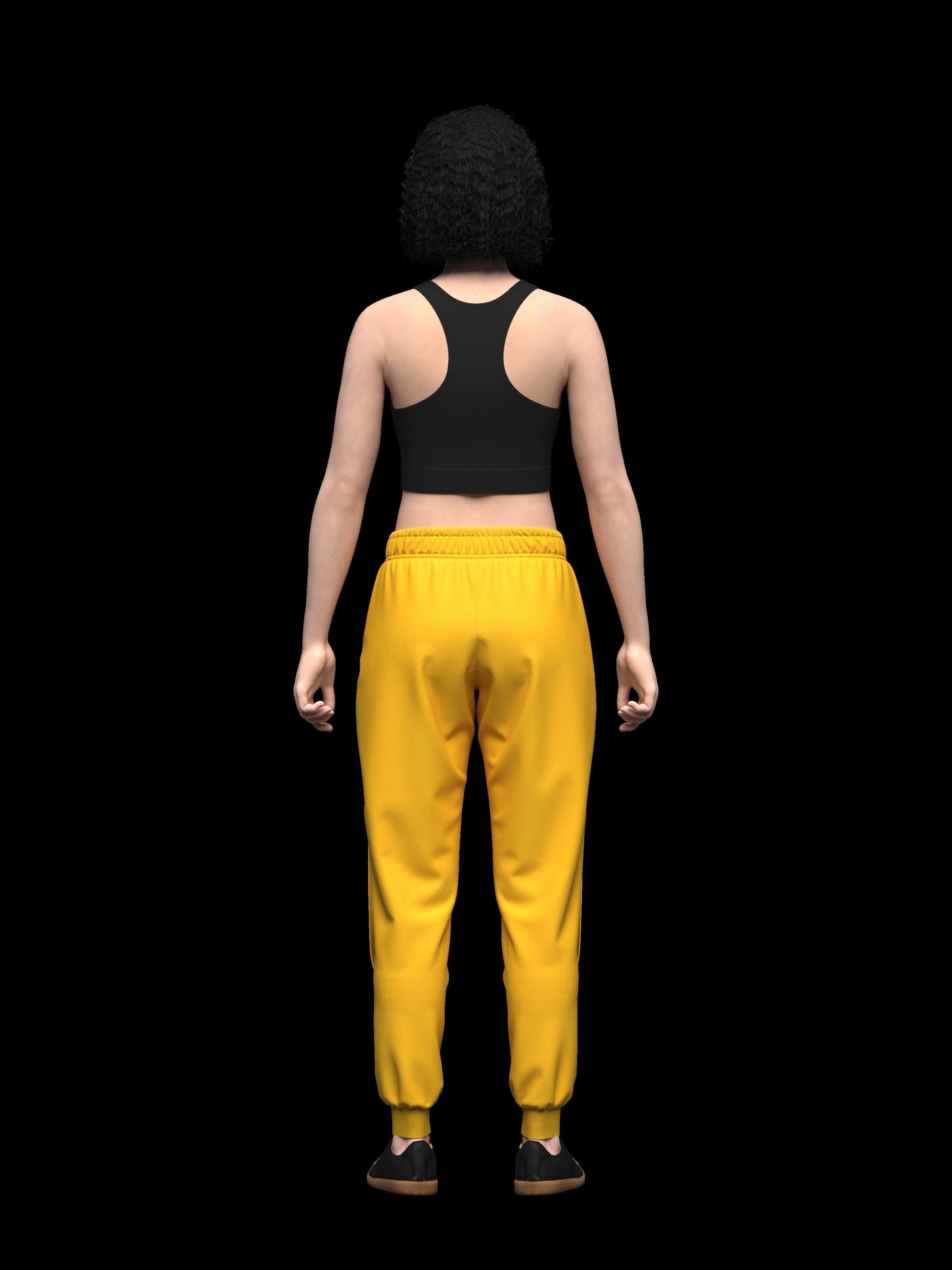 Womens Top And Cargo Pant 3d Model 3D model_8