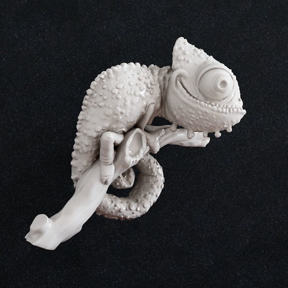 Chameleon wall decor 3D print model_1