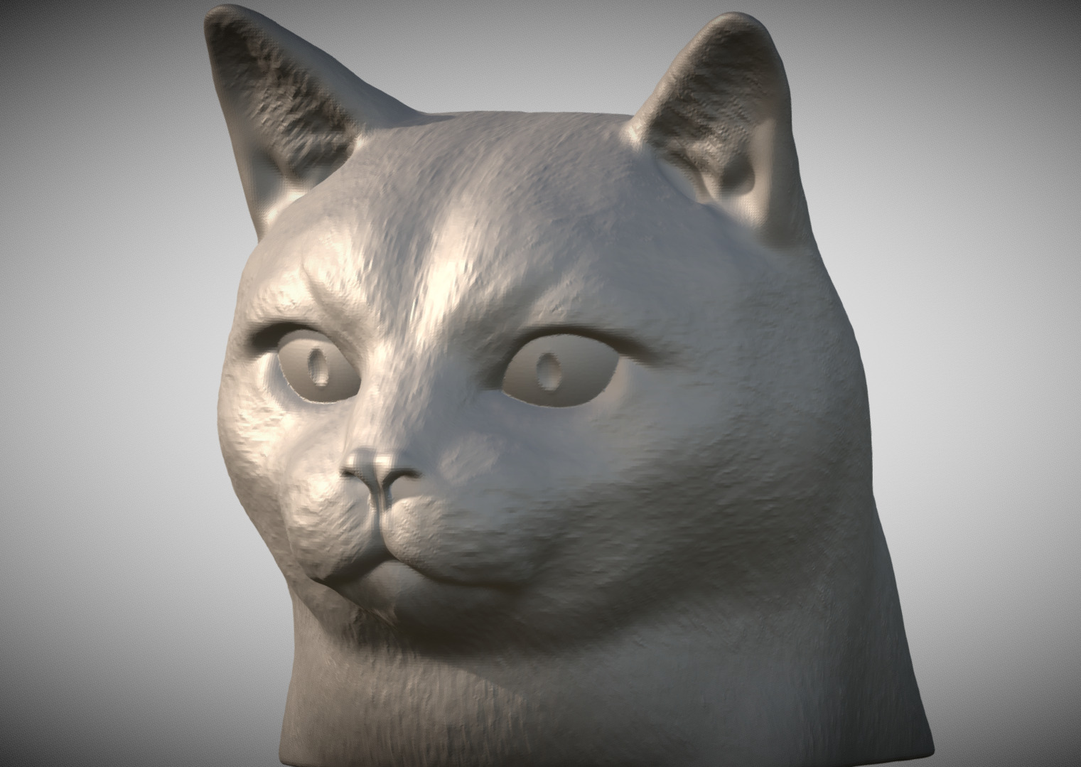 Domestic shorthair cat for 3D printing 3D print model_1