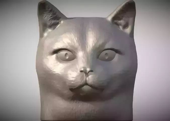 Domestic shorthair cat for 3D printing 3D print model Domestic shorthair cat for 3D printing 3D print model