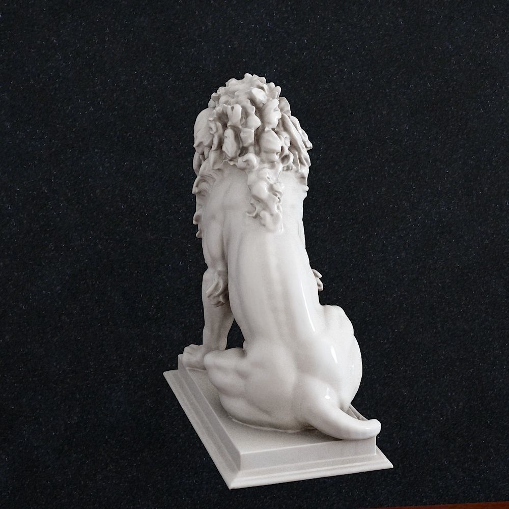 Lion statue 3D print model_6