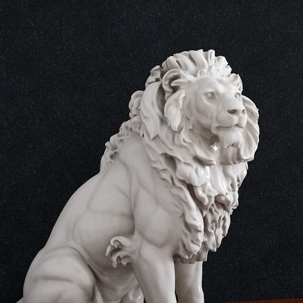 Lion statue 3D print model_3
