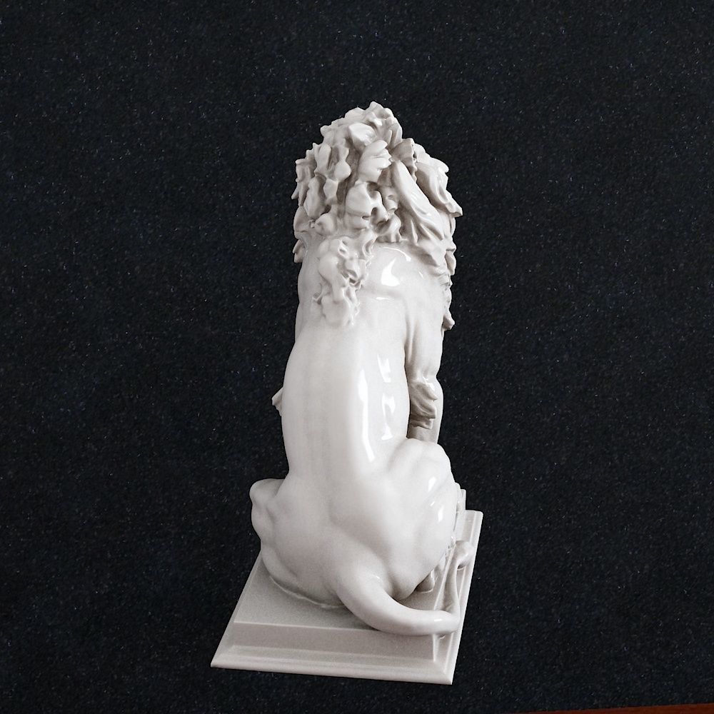 Lion statue 3D print model_5