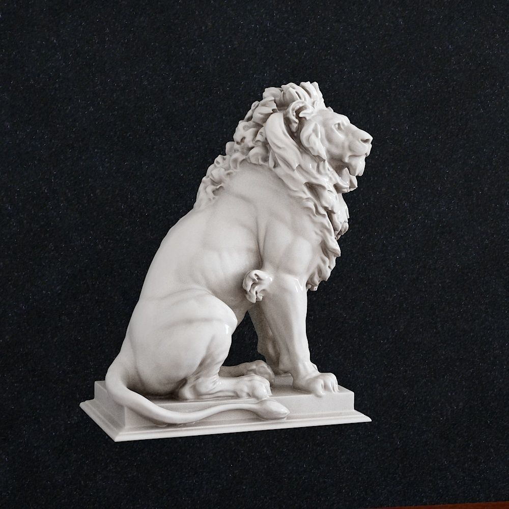 Lion statue 3D print model_4