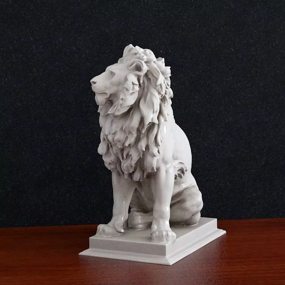 Lion statue 3D print model_0