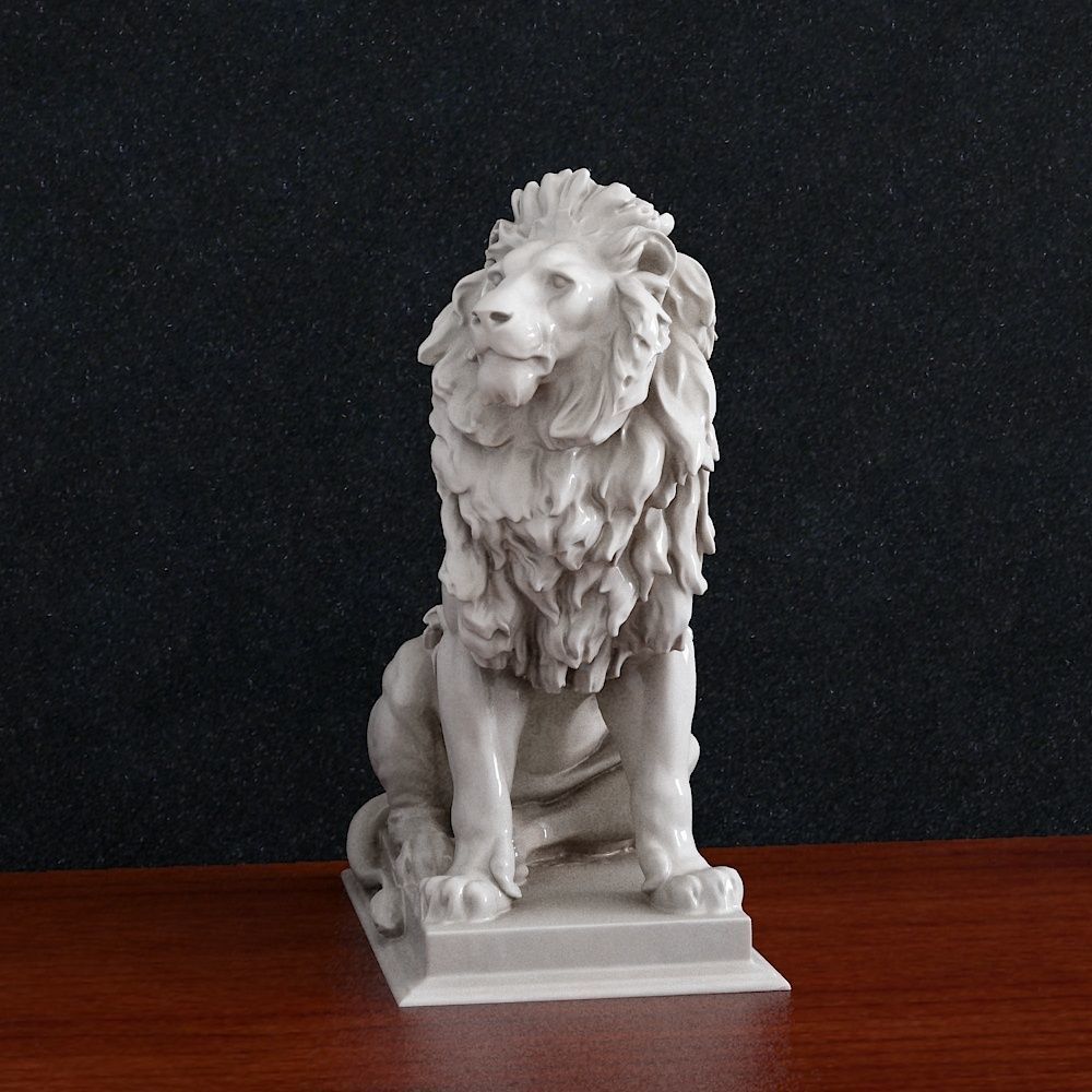 Lion statue 3D print model_1