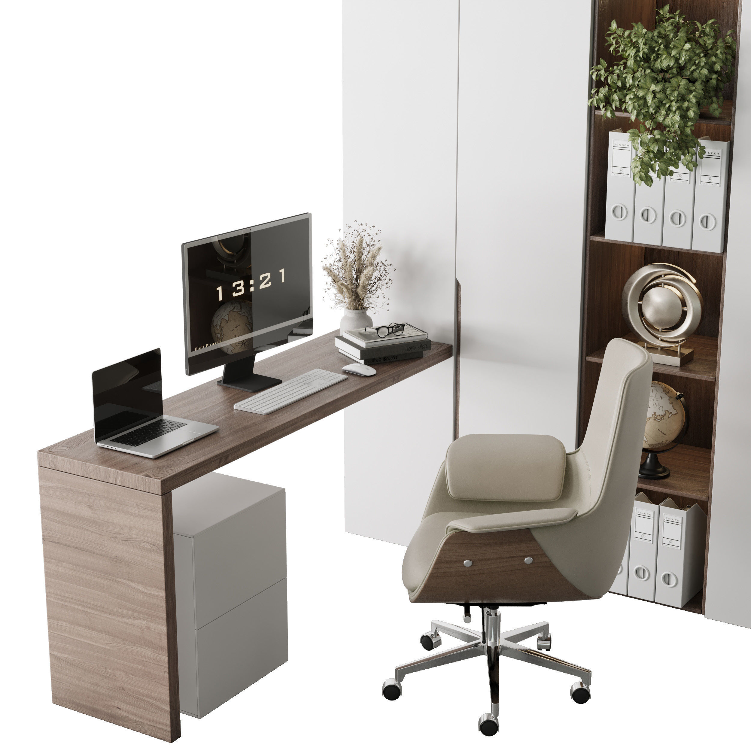 Home Office and Cabinet Furniture - office furniture 31 3D model_5
