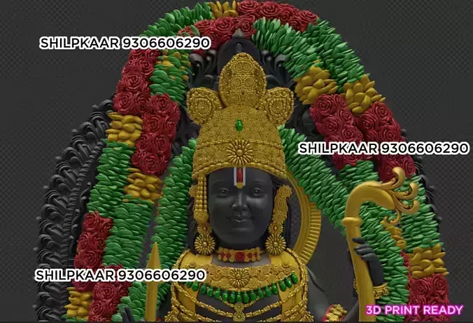 EXACT RAM LALLA MODEL WITH JEWELLERY 3D print model