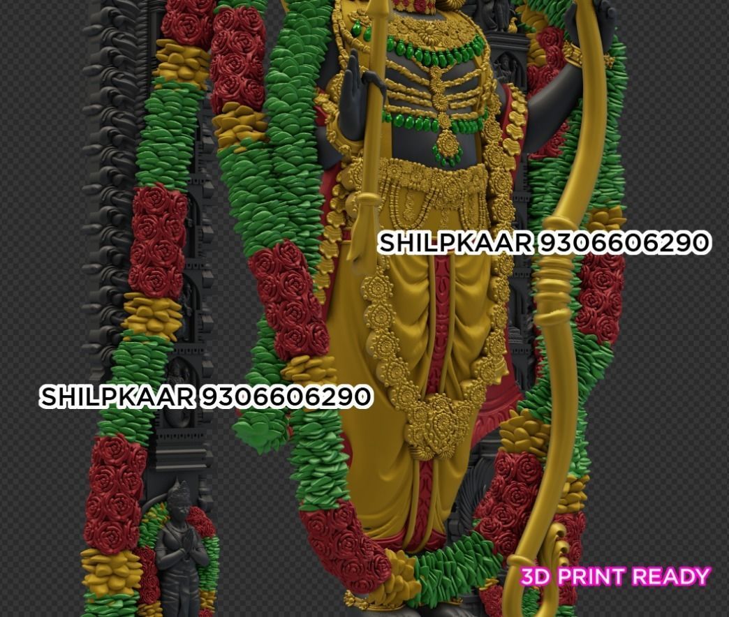 EXACT RAM LALLA MODEL WITH JEWELLERY 3D print model_9