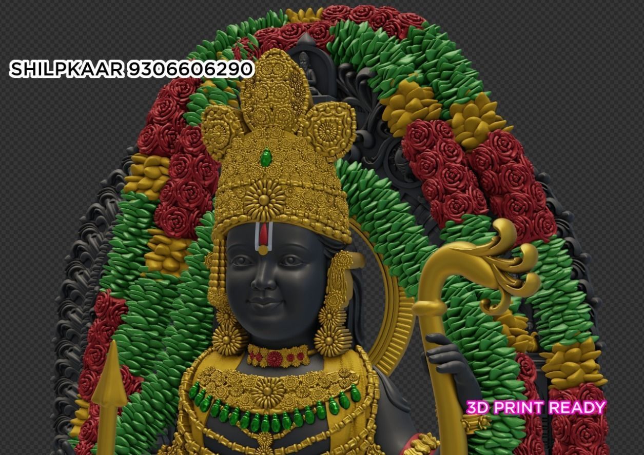 EXACT RAM LALLA MODEL WITH JEWELLERY 3D print model_3