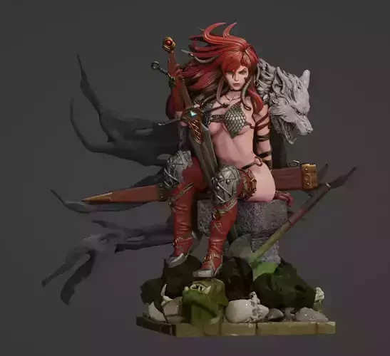 RED SONJA - 1to10 STL file 3D print model 3D print model