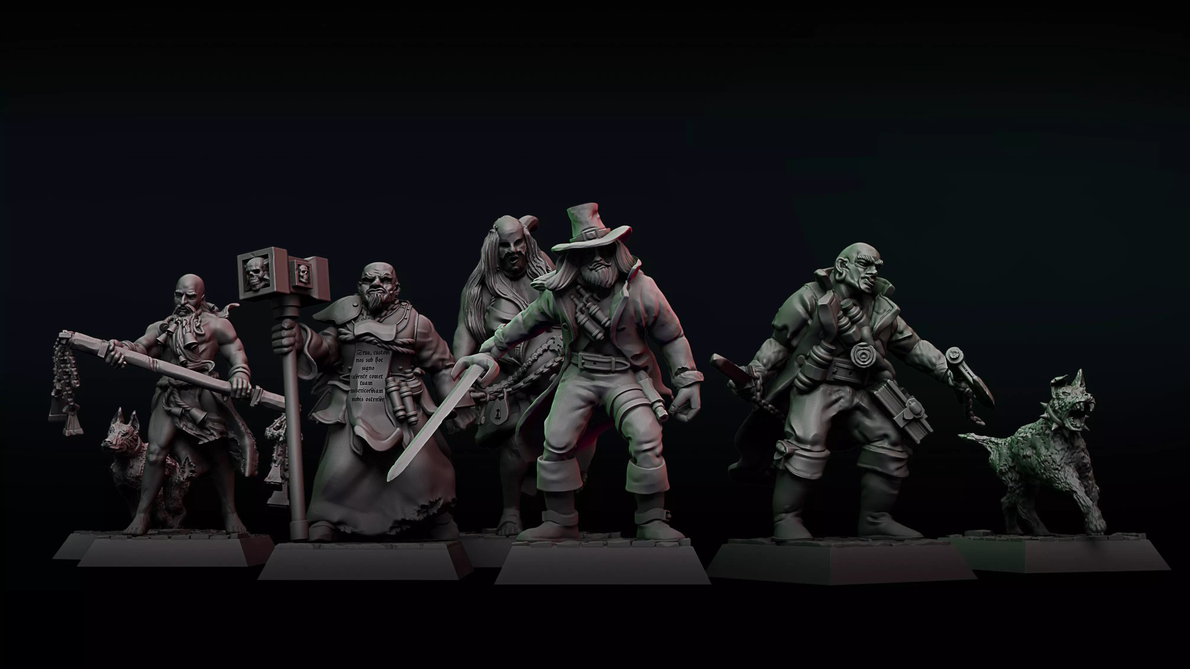 Witch Hunters Band 3D print model_0