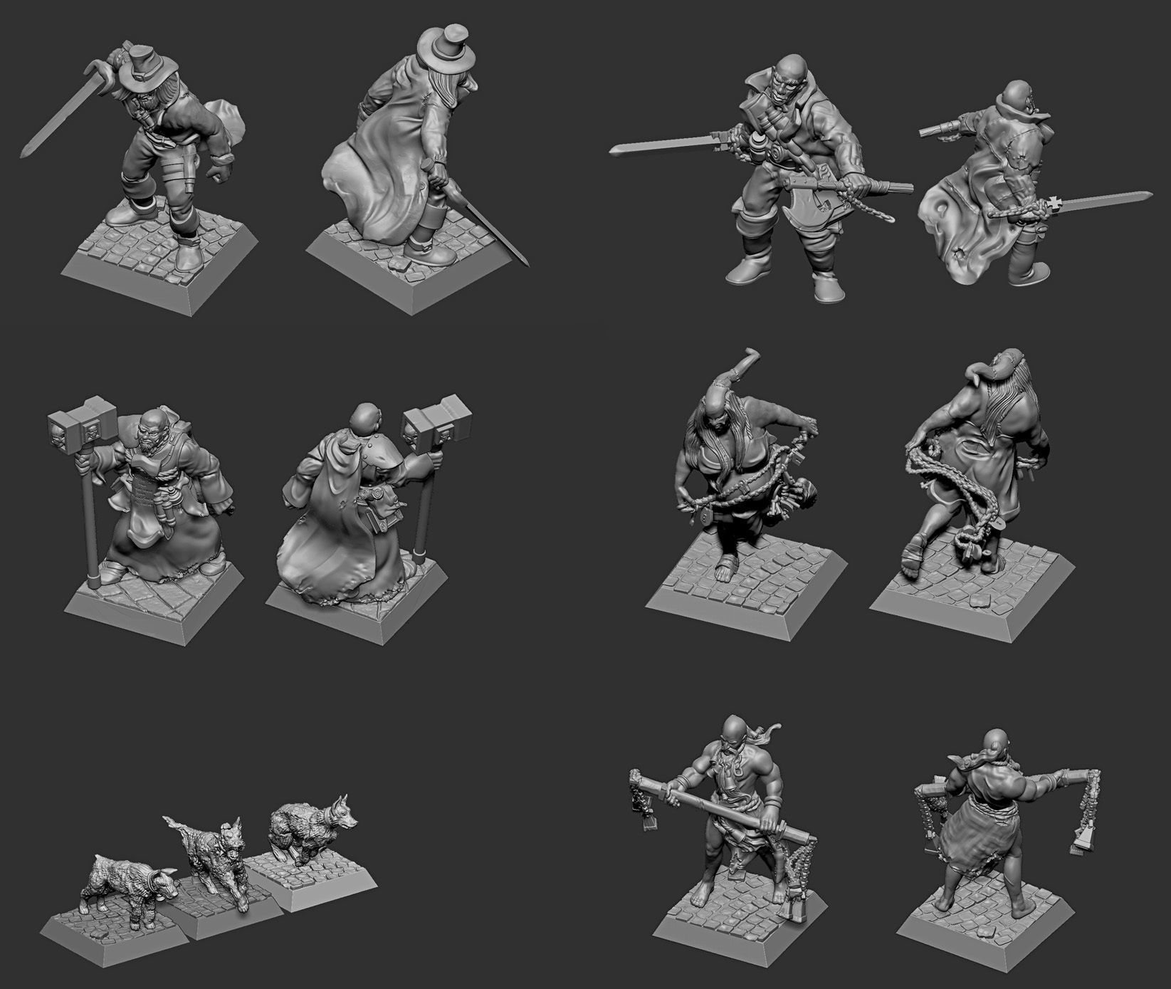 Witch Hunters Band 3D print model_2