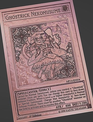 ghostrick nekomusume - yugioh Free 3D print model