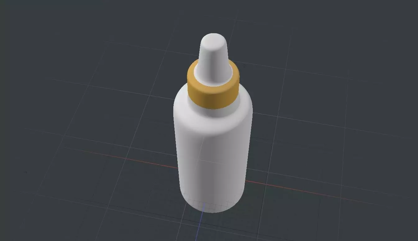 Cosmetic Serum bottle 3D model_0