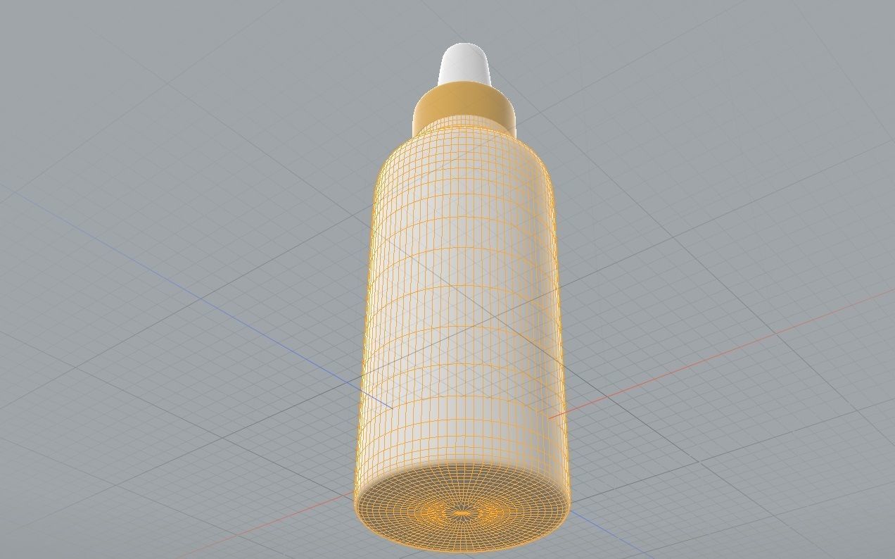 Cosmetic Serum bottle 3D model_5