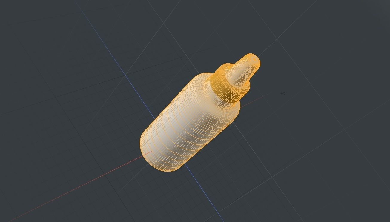Cosmetic Serum bottle 3D model_4