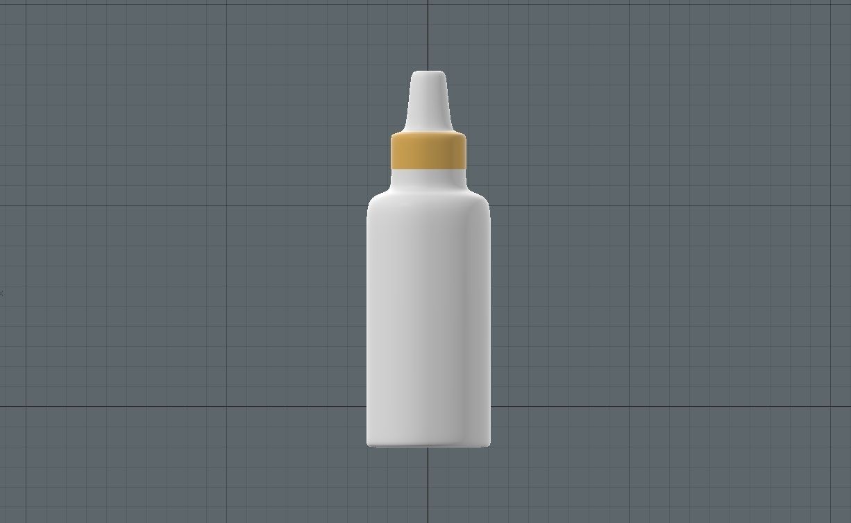 Cosmetic Serum bottle 3D model_2