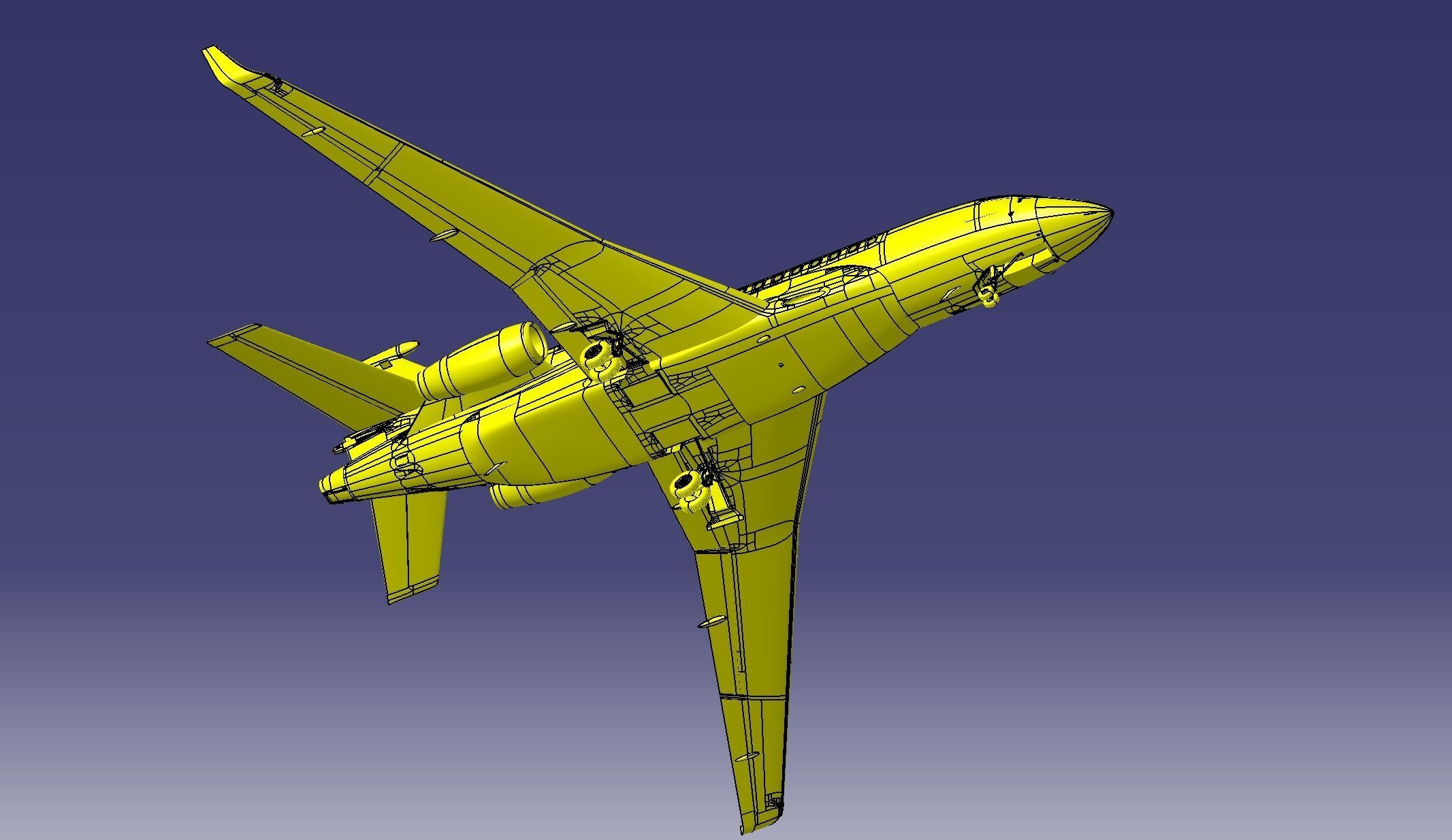 Falcon 7X 3D print model_7