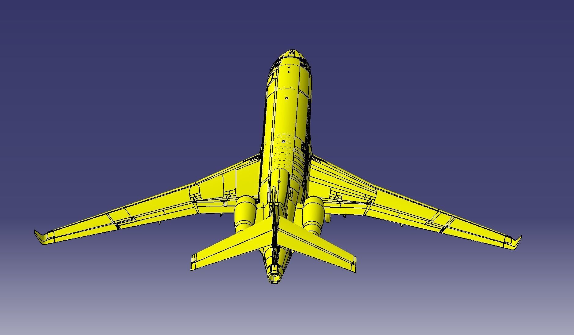 Falcon 7X 3D print model_6