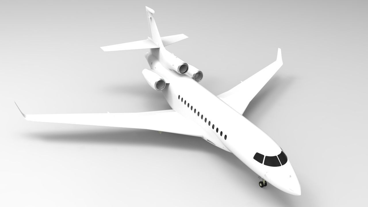 Falcon 7X 3D print model_4