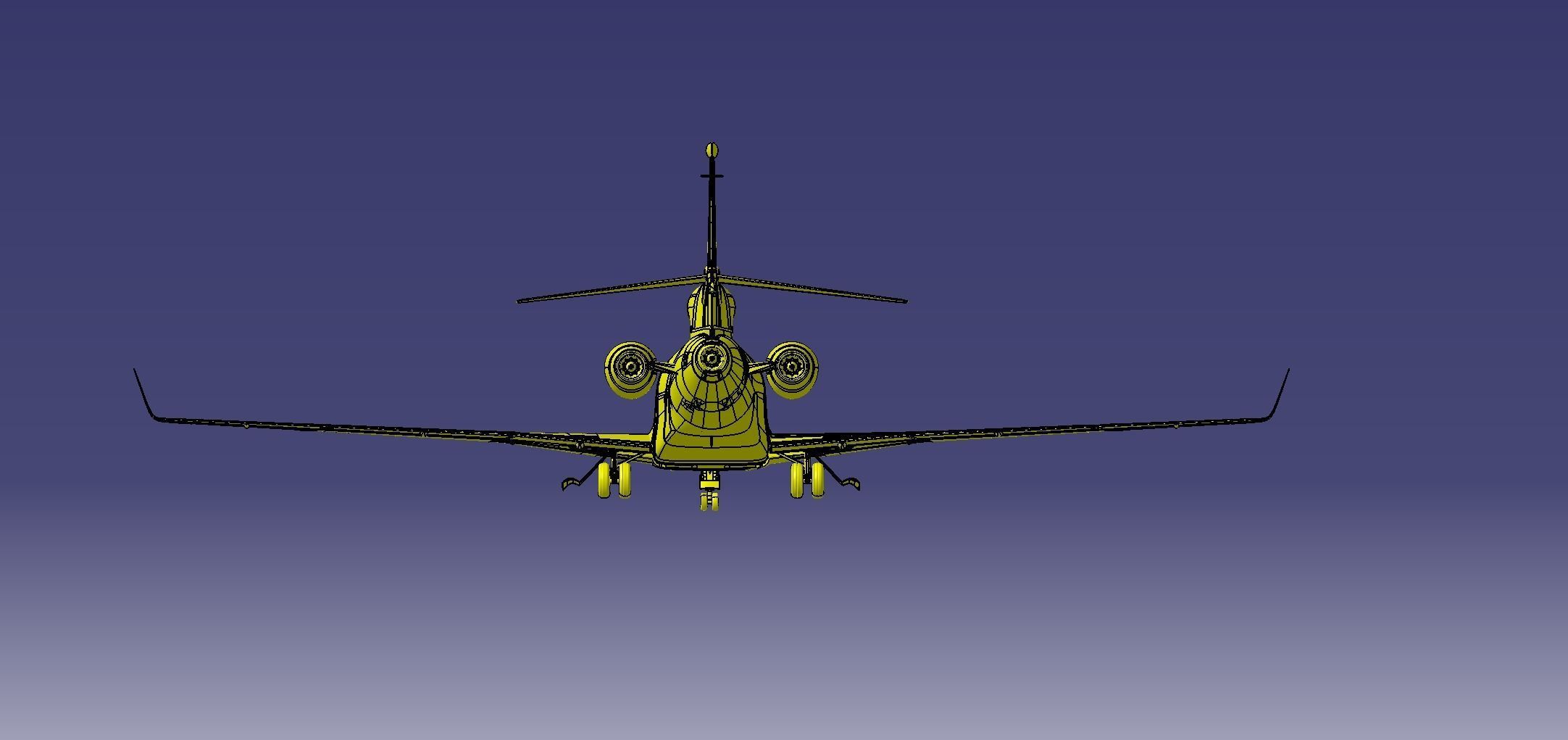 Falcon 7X 3D print model_5