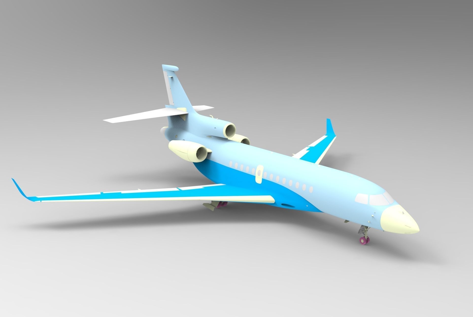 Falcon 7X 3D print model_3
