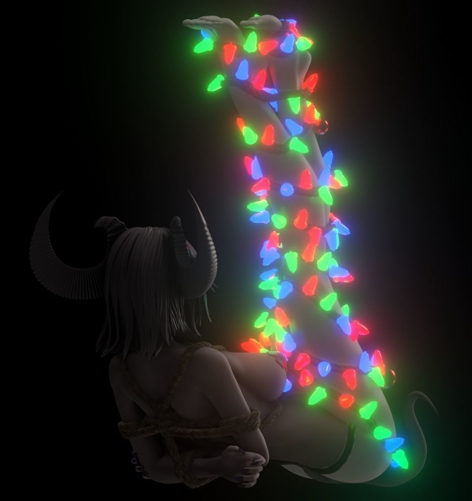 Sexy Christmas Tree Krampus - 1to10 STL file 3D print model 3D print model_3