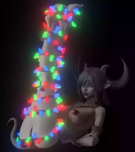 Sexy Christmas Tree Krampus - 1to10 STL file 3D print model 3D print model