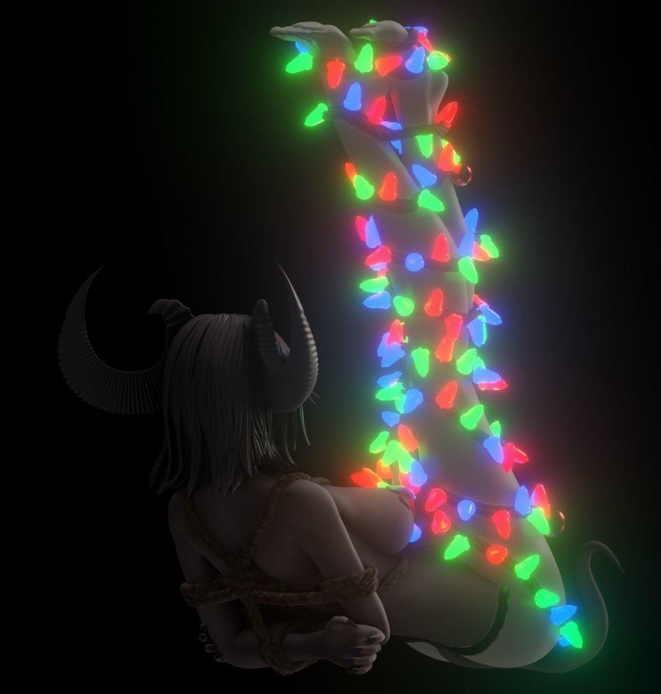 Sexy Christmas Tree Krampus - 1to10 STL file 3D print model 3D print model_2