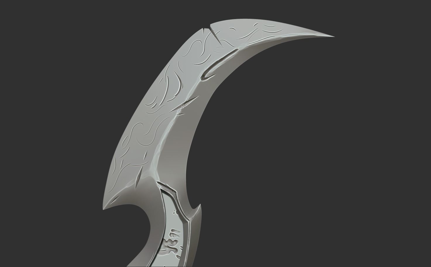 Homemade blade Low-poly 3D model_14