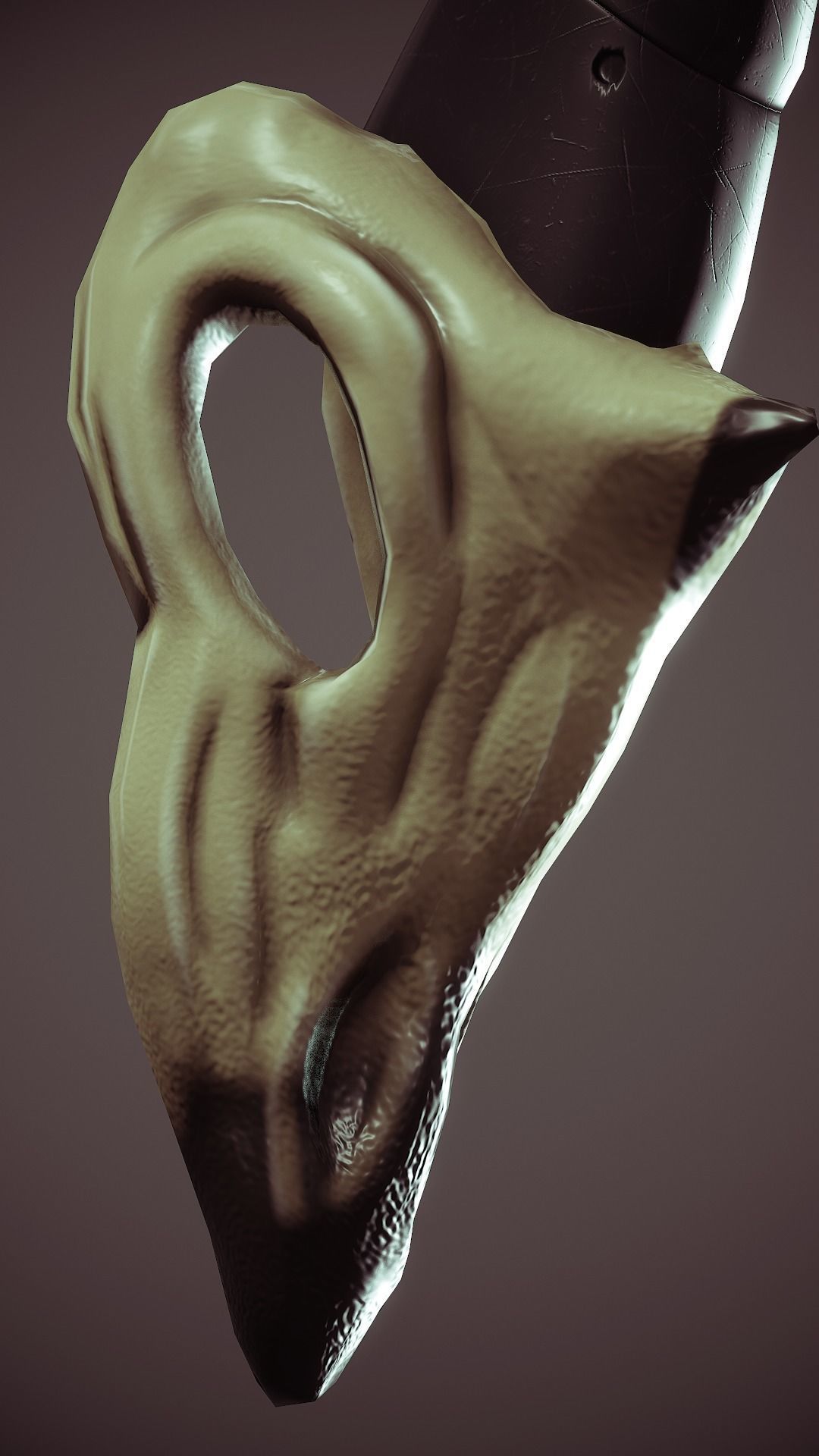 Homemade blade Low-poly 3D model_7