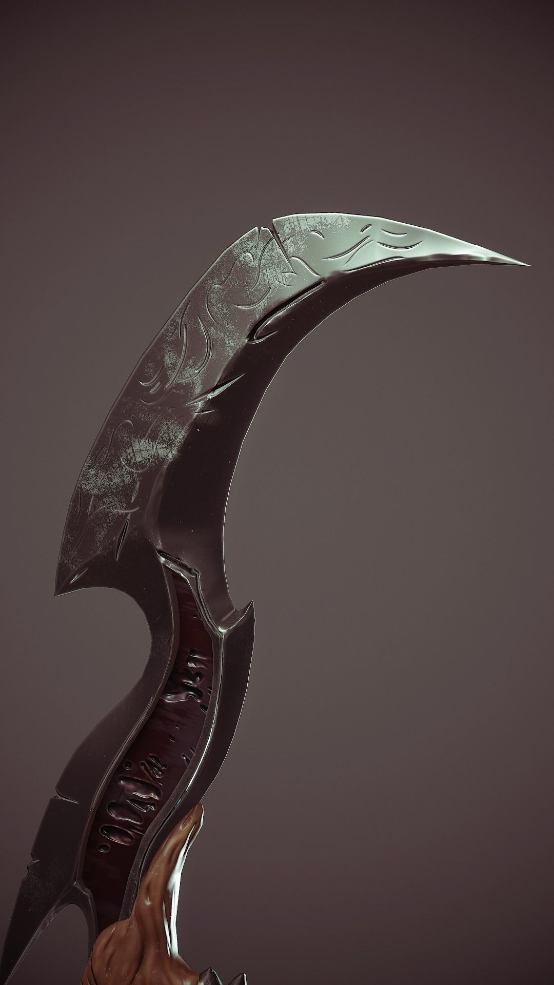 Homemade blade Low-poly 3D model_10