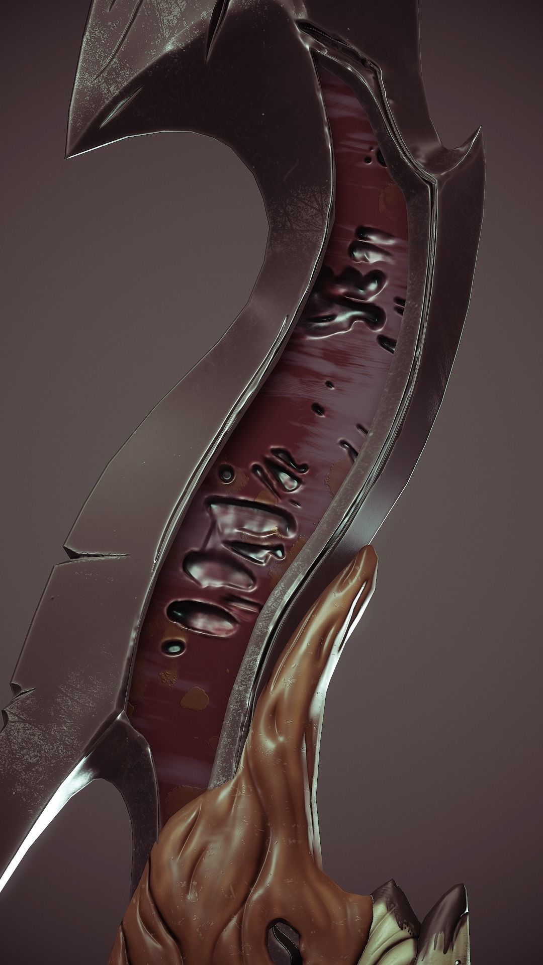 Homemade blade Low-poly 3D model_3