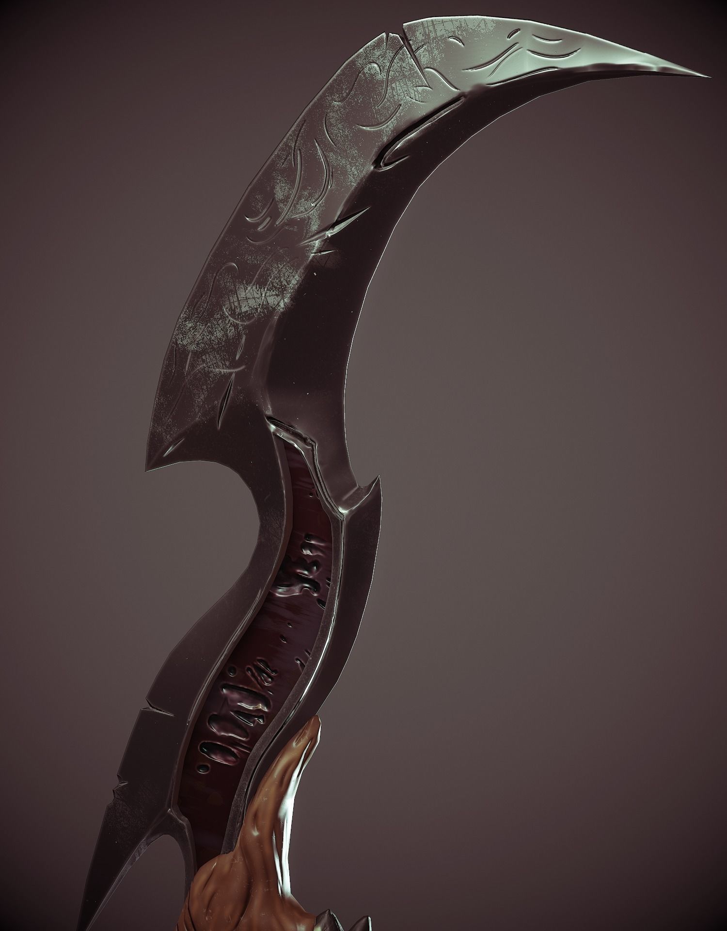 Homemade blade Low-poly 3D model_11