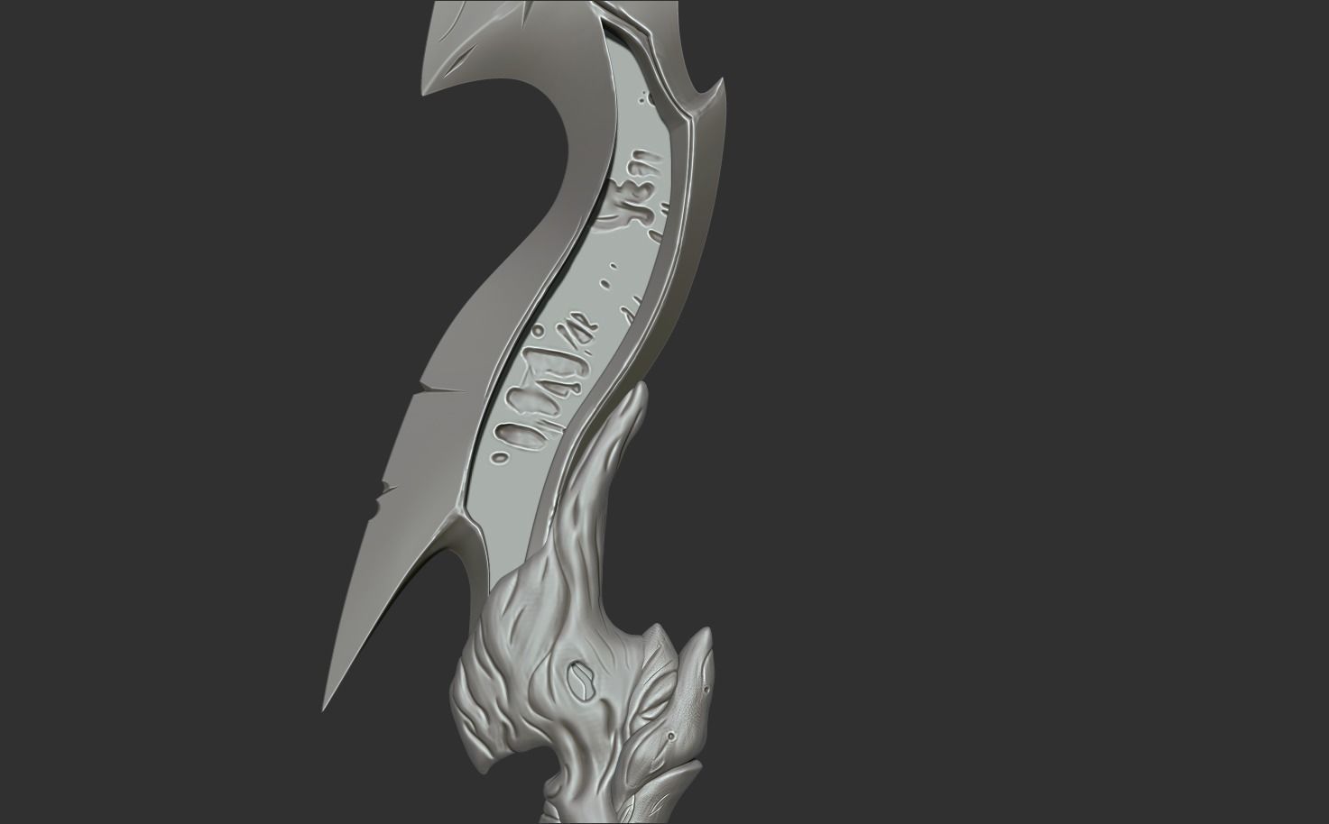 Homemade blade Low-poly 3D model_15