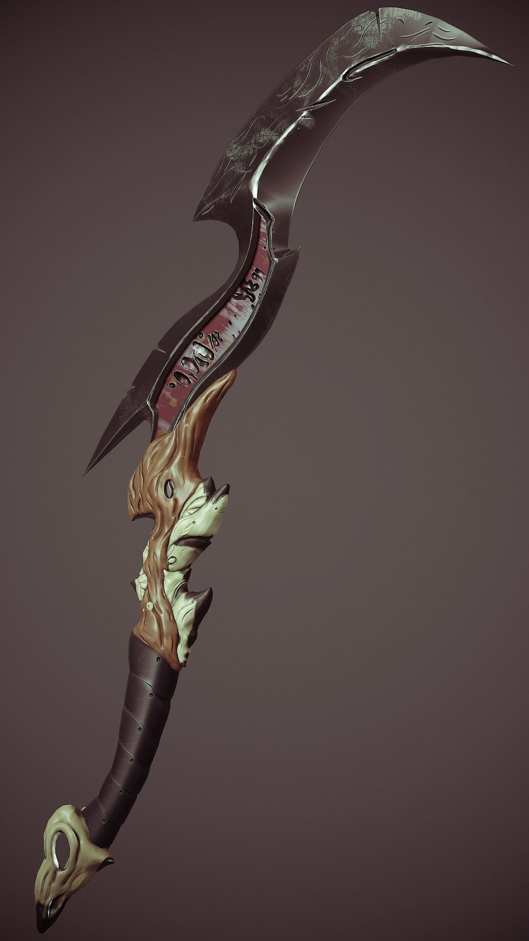 Homemade blade Low-poly 3D model_2